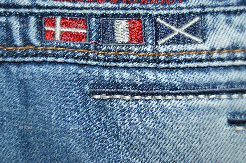 Full frame shot blue jeans