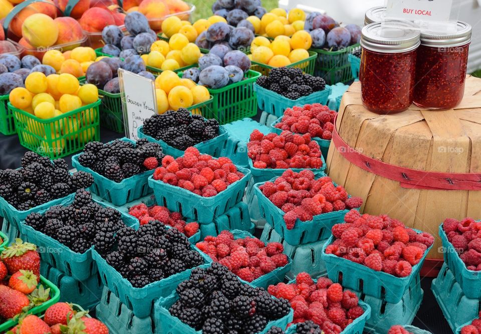 Berry market in Stockholm, Sweden