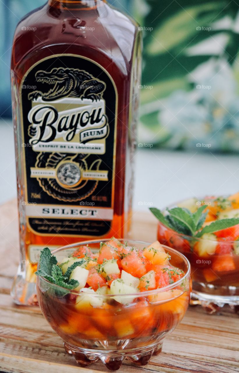 Honey-Rum Fruit Salad with Bayou Rum