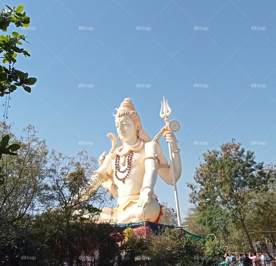 God Shiva statue at 'Shivgiri'. this photo removed in religious occasion of  'Shivratri', the Indians most important festival. We fasting this day for worship of Shiva. We fasting and prayer of Shiva for please him, this day. This day is very holy.