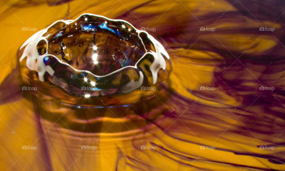 Water Drop - Gold/Purple