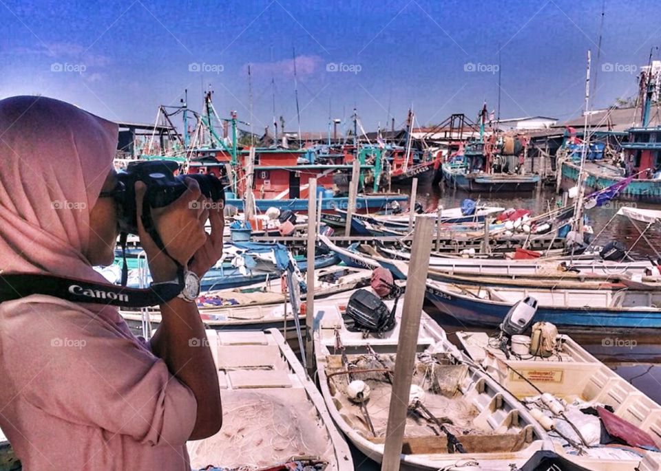 Photographer in action 