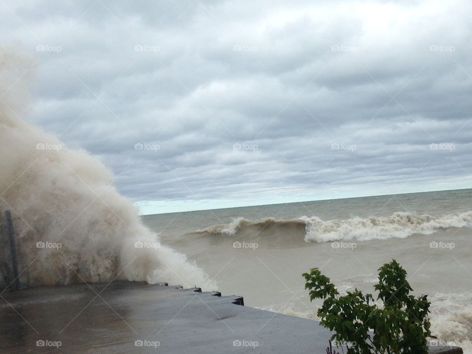 Waves on Lake Michigan 