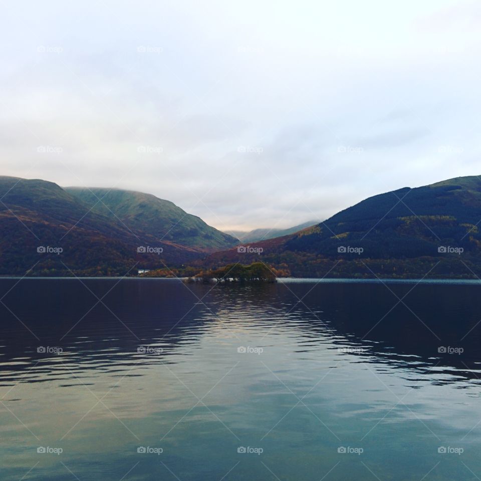 Mountain reflecting in Lake