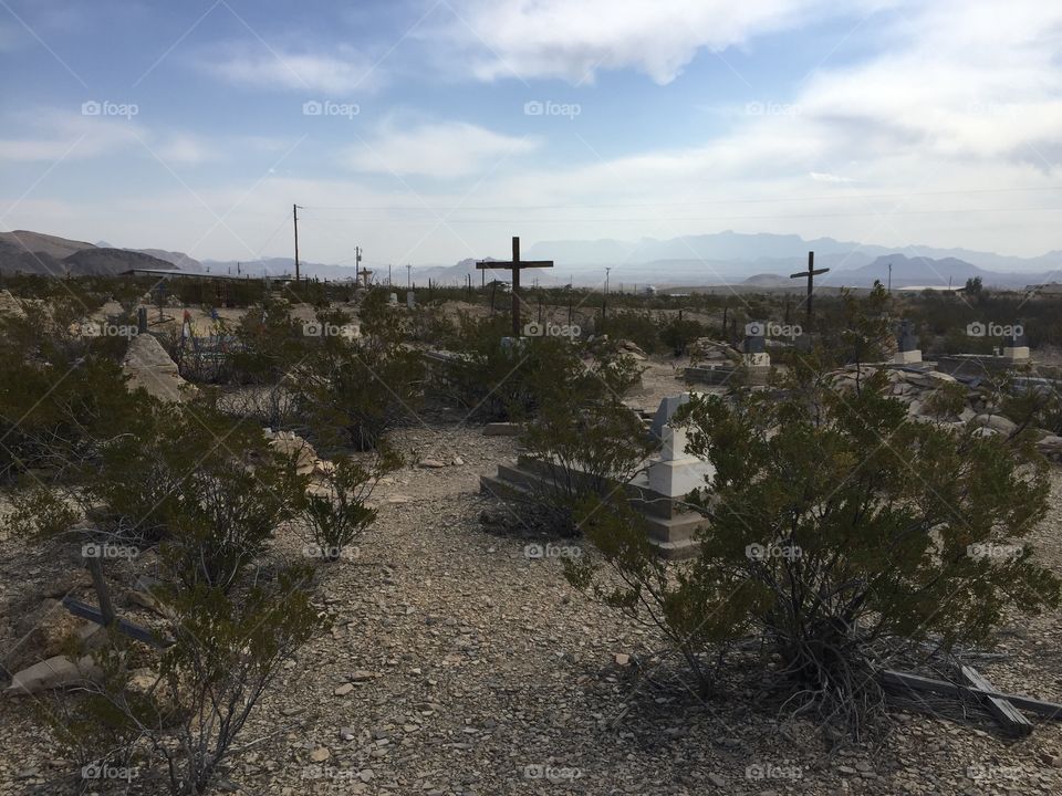 View of Terlingua cemetery