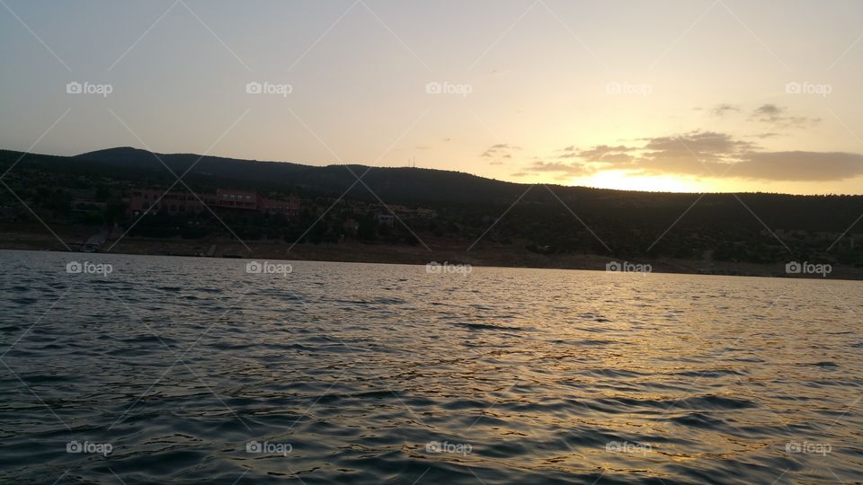 lake of bin louidane between beni mellal azilal great day of canoe and camping