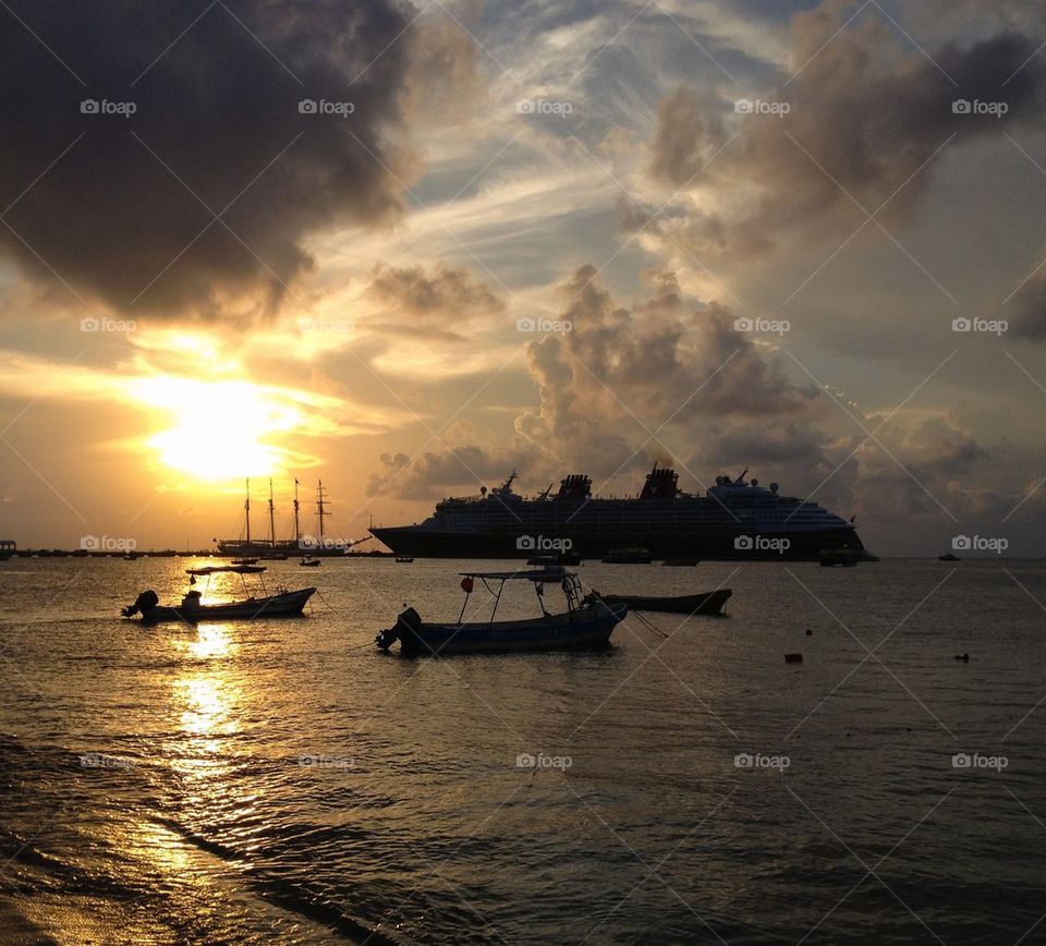 Sunset in Cozumel