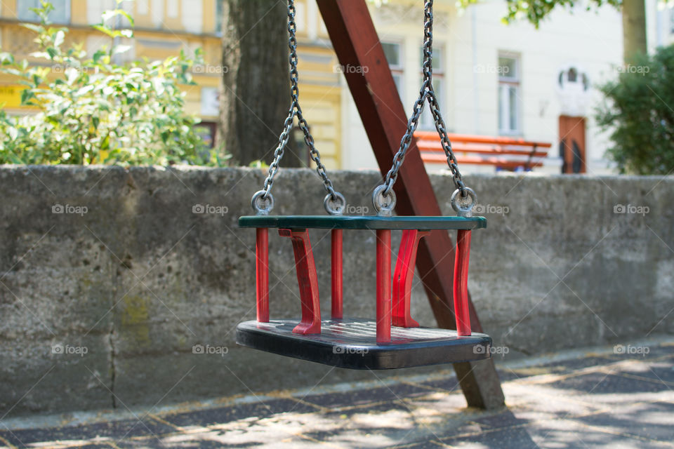 Swing hanging on park