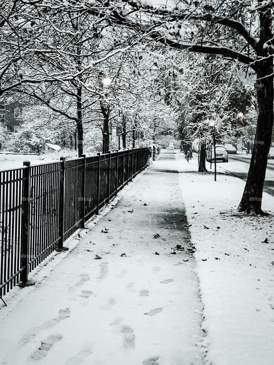 A dusting of snow becomes the first measurable snow of the season. Christmas is still weeks away. 