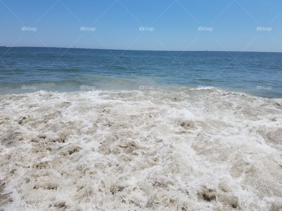 Ocean Waves at Point Lookout Beach Long Island