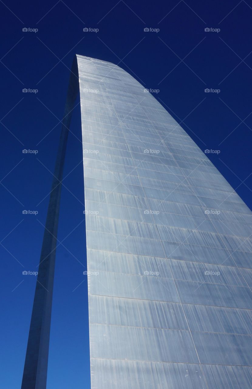 Stainless steel leg of the St. Louis Arch