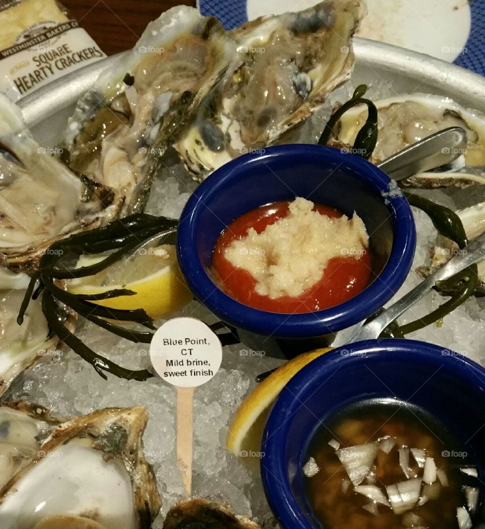 Raw Blue Point Oysters
