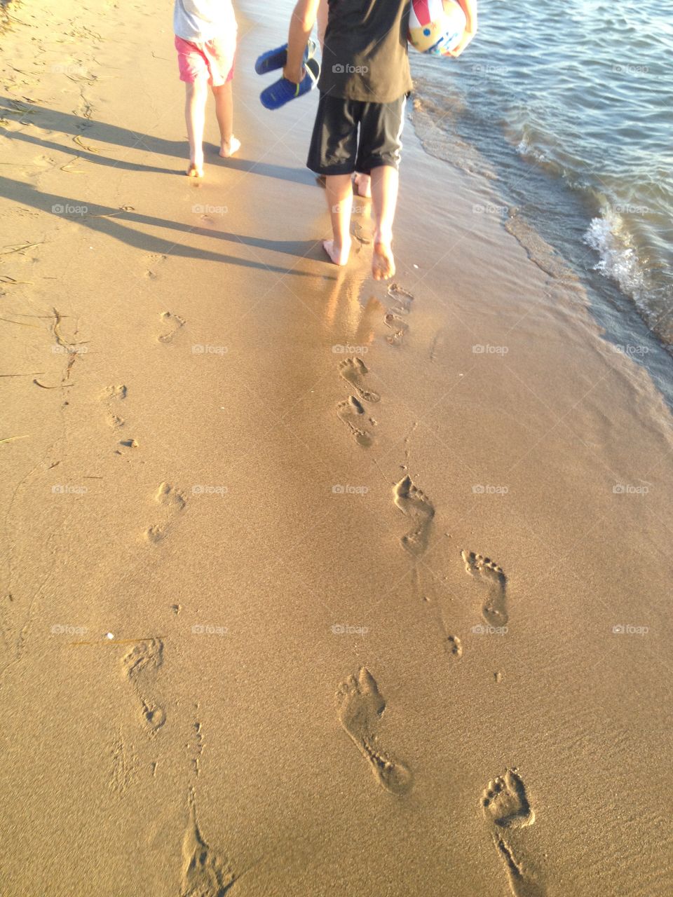 footprints in sand