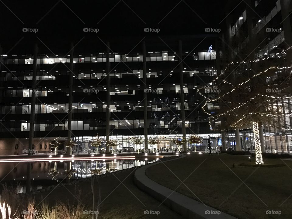 Night View Of Office Lights