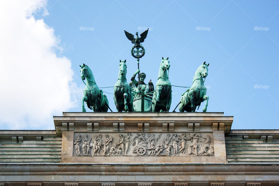 Low angle view of brandenburg gate