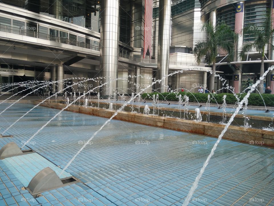 Fountain at Twin Towers in Malaysia