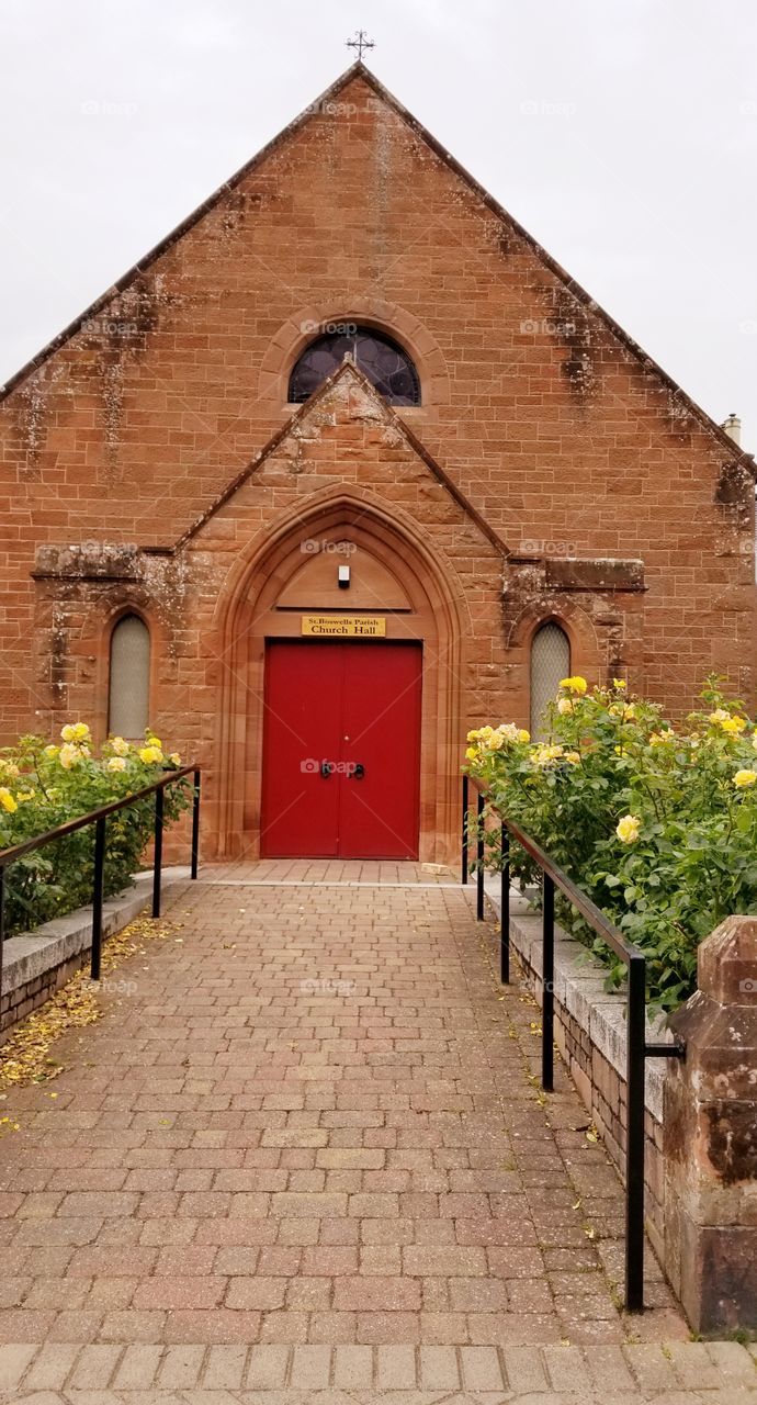 The color red door