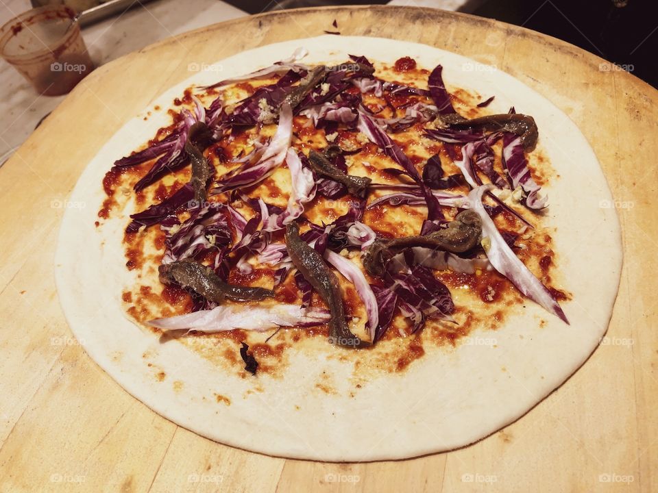 Homemade Anchovies Pizza