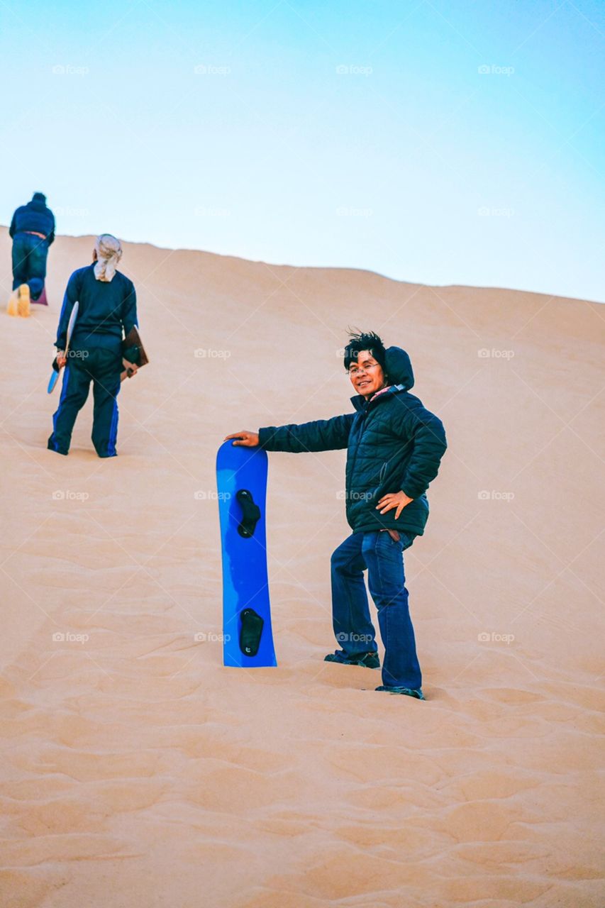 My first time for sand board