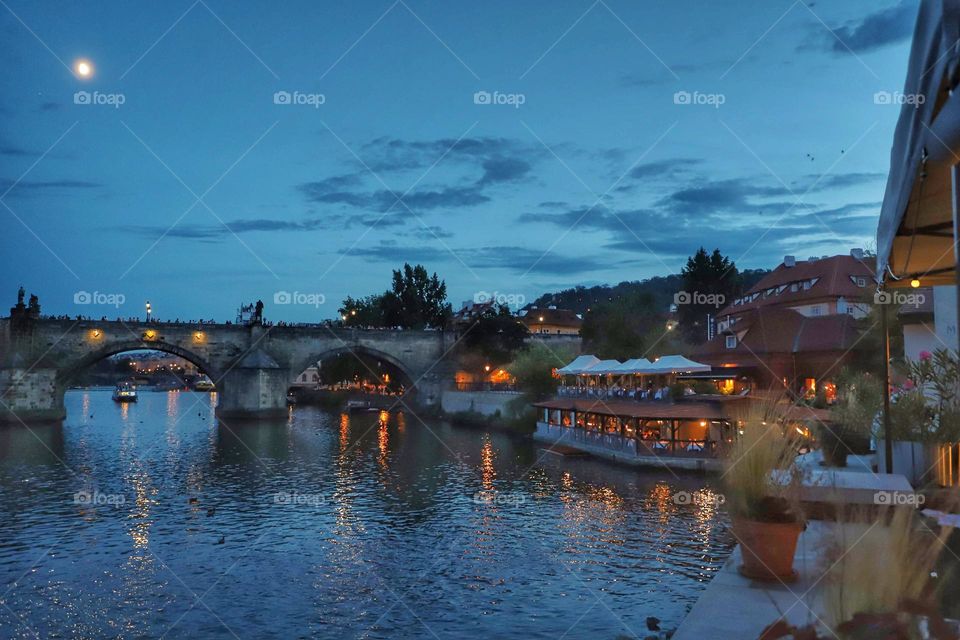 Light in the Prague city