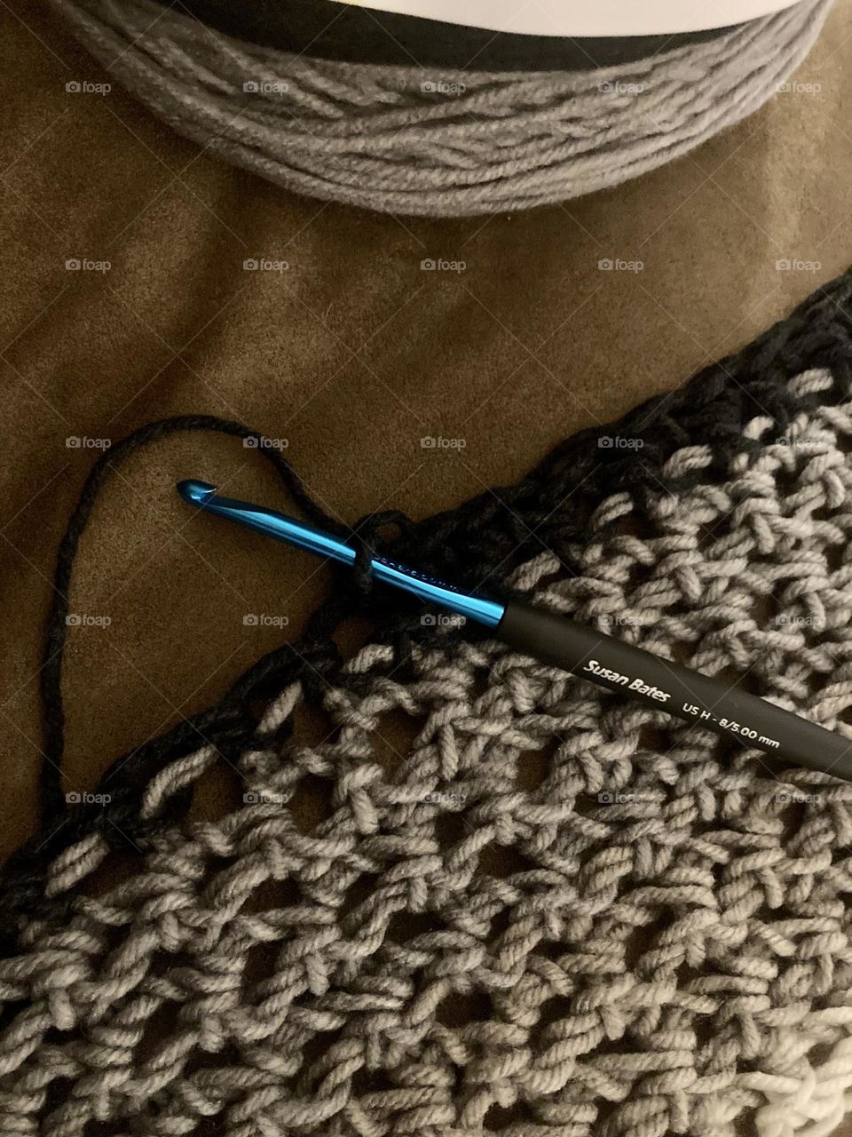 Yarn and crochet hook 🧶