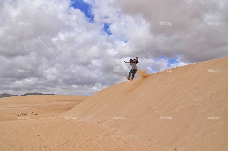 adventures in sandy dunes of corralejo, fuerteventura island