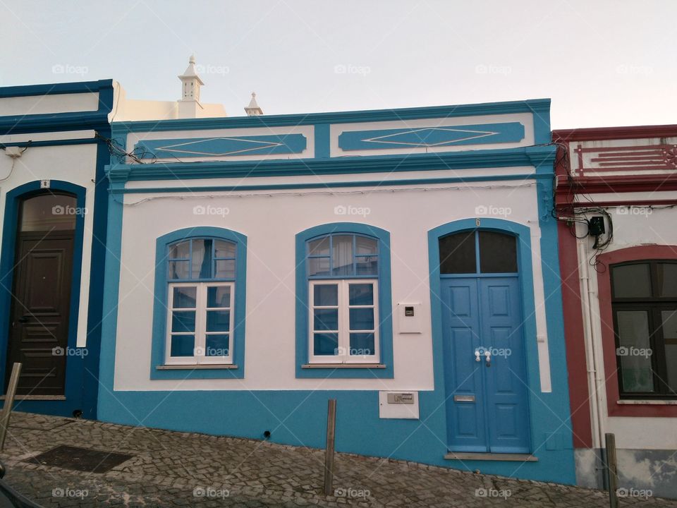 Blue classic house, Lagos, Portugal