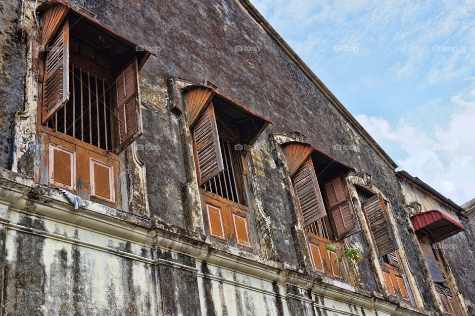 View of opened windows