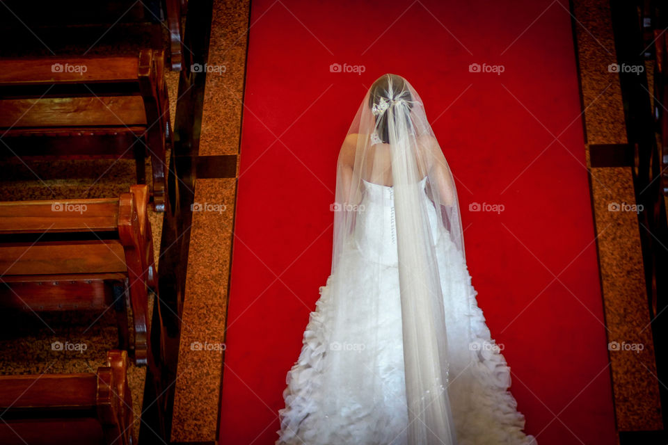 bride walking in the aisle