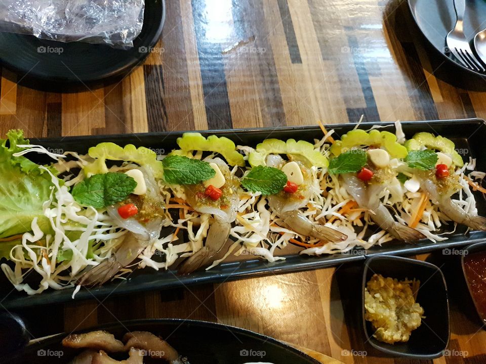 Shrimp in fish sauce, Thai food