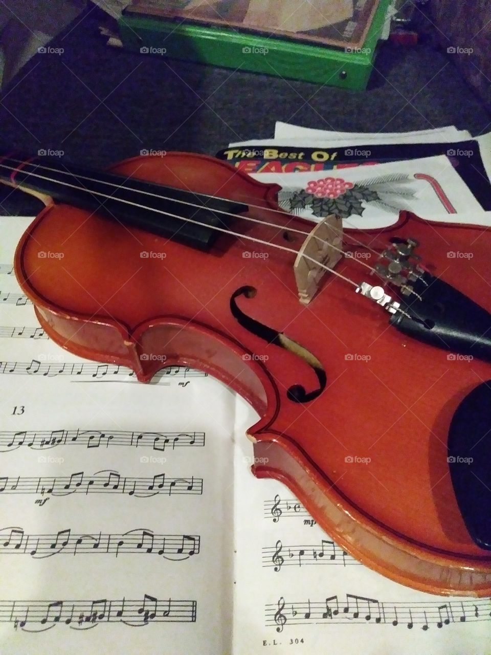 A violin is an instrument of history and music.
