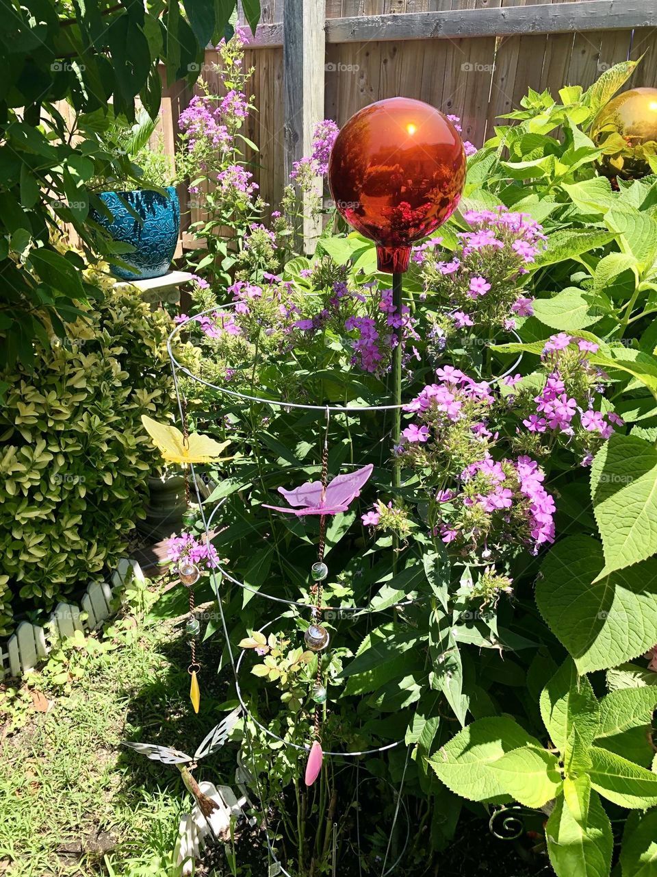 Family garden Summer time 