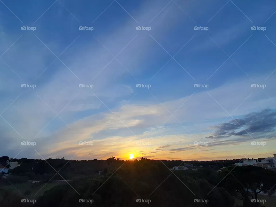 Extra blue sunset