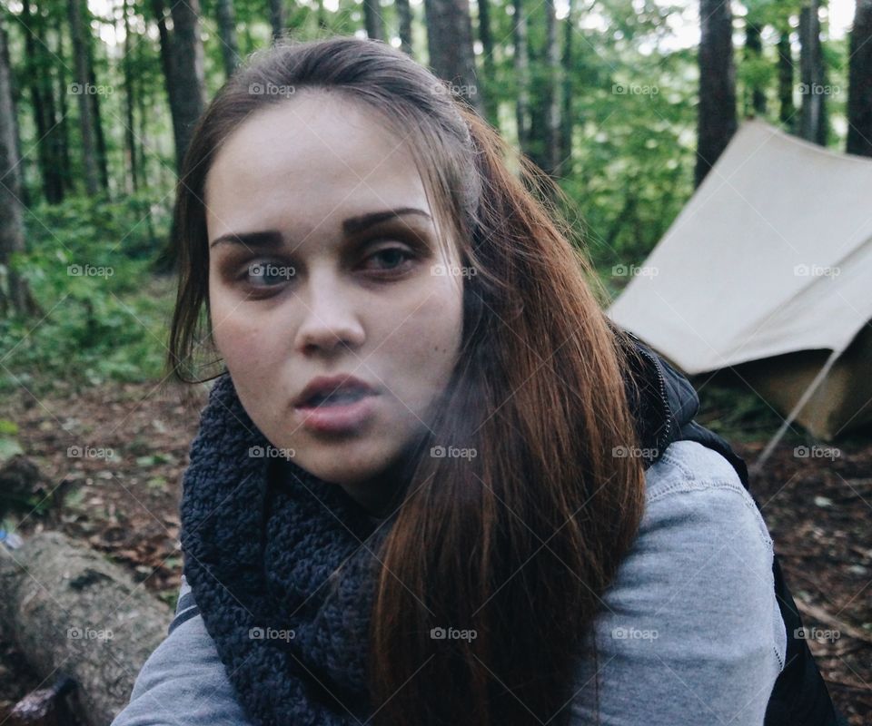 Outdoors girl portrait