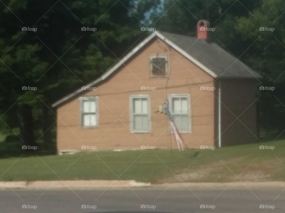 house home star Brown town rural empty Spillville Iowa