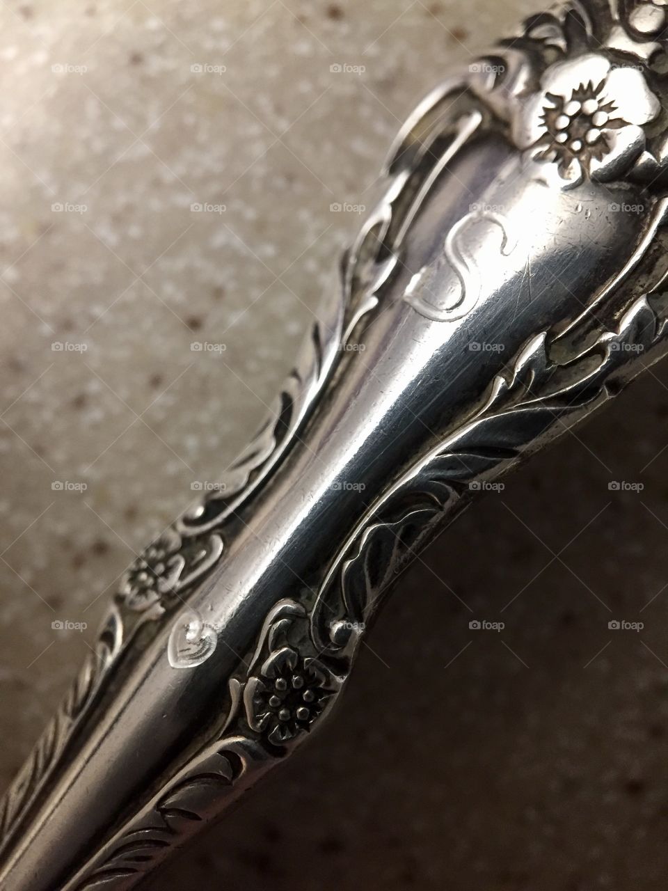 Silver Spoon with a letter and Heart