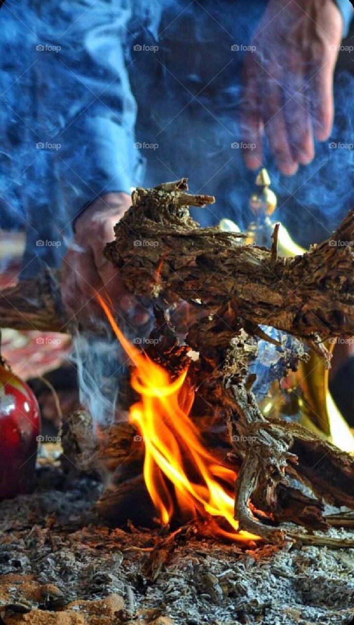 camping in the desert