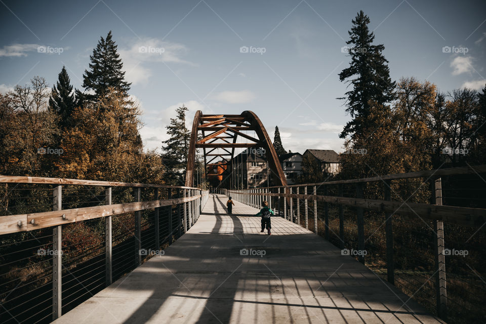 Running across a bridge