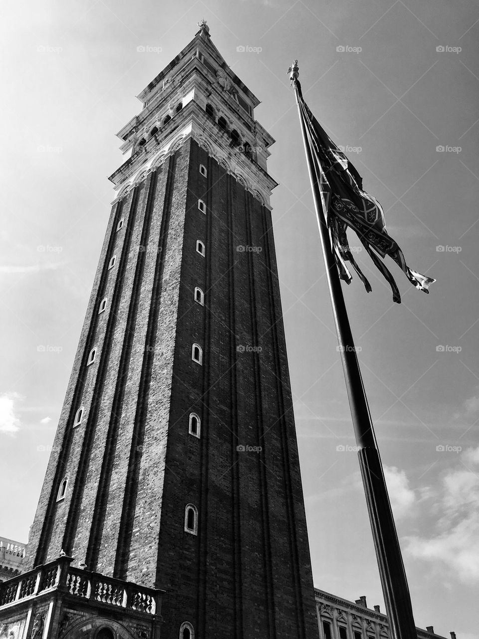 The clock tower in Venice