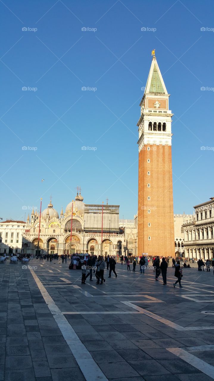 piazza st marco light. traveling around italy. venice
