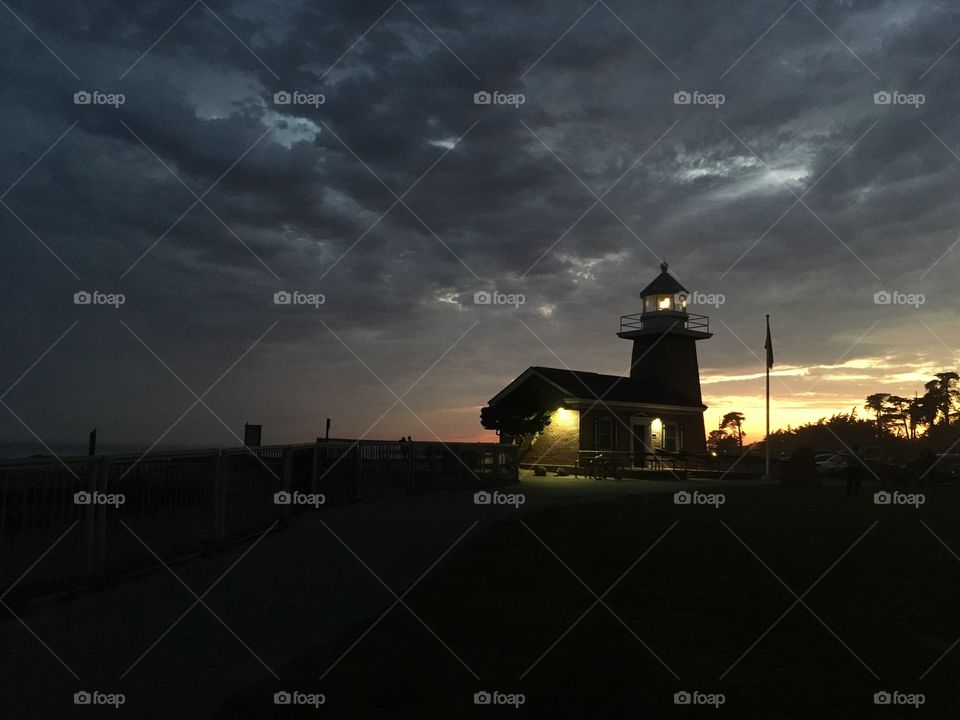 Lighthouse at Twilight Santa Cruz, California