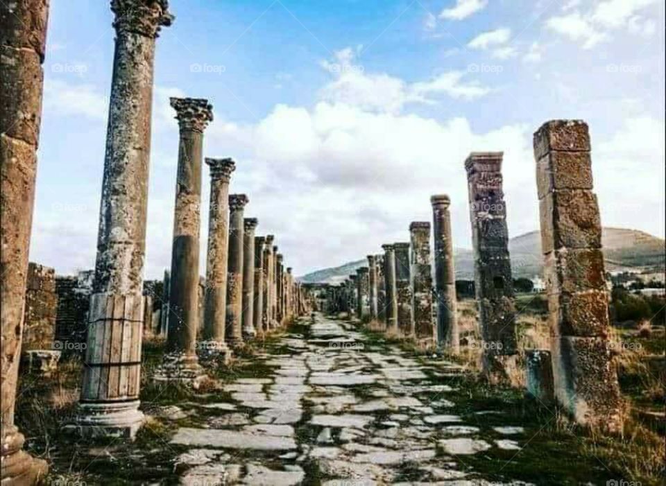 The Roman civilisation ruins in Djemila (Algeria)