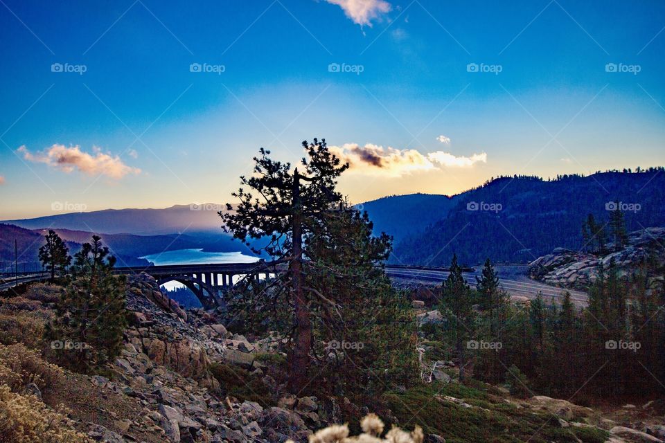 Sunrise over Donner Lake