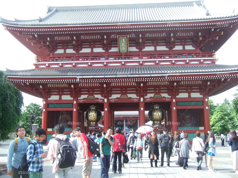 Japanska tempel sensoji temple( entren)
