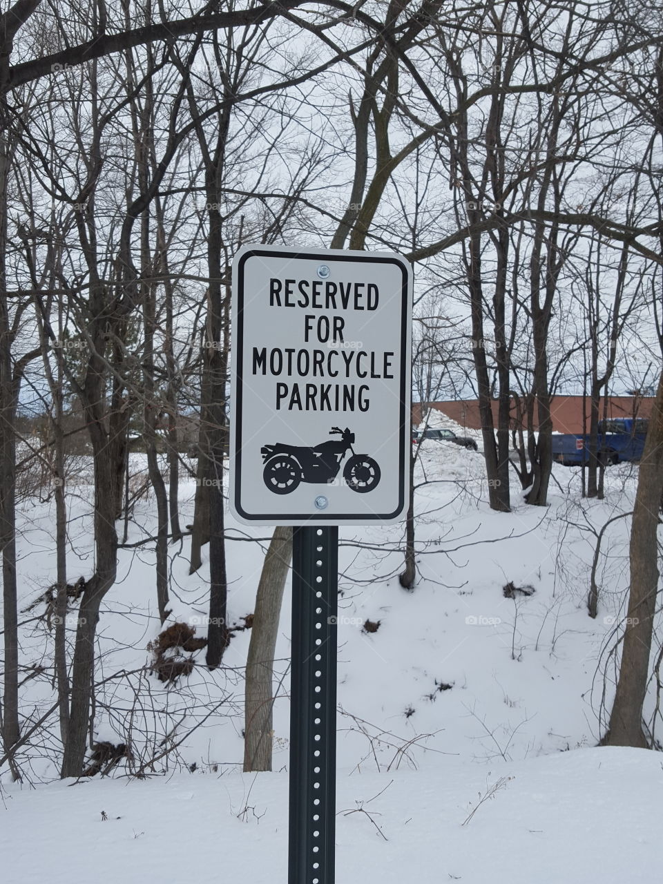 motorcycle parking sign