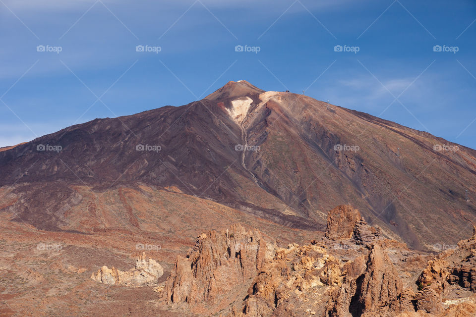View of the Teide volcano. Canary Islands, Tenerife, Spain 