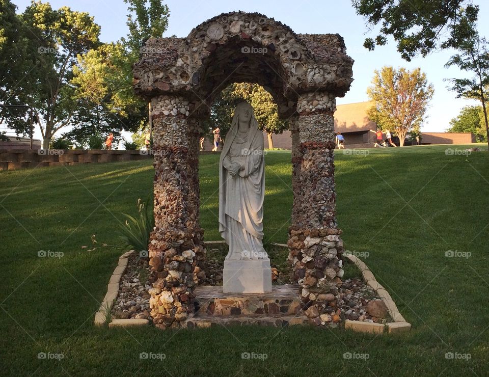 Mother Mary Statue - Our Mother of Sorrows Historic District - Mt Mercy College - Cedar Rapids, Iowa