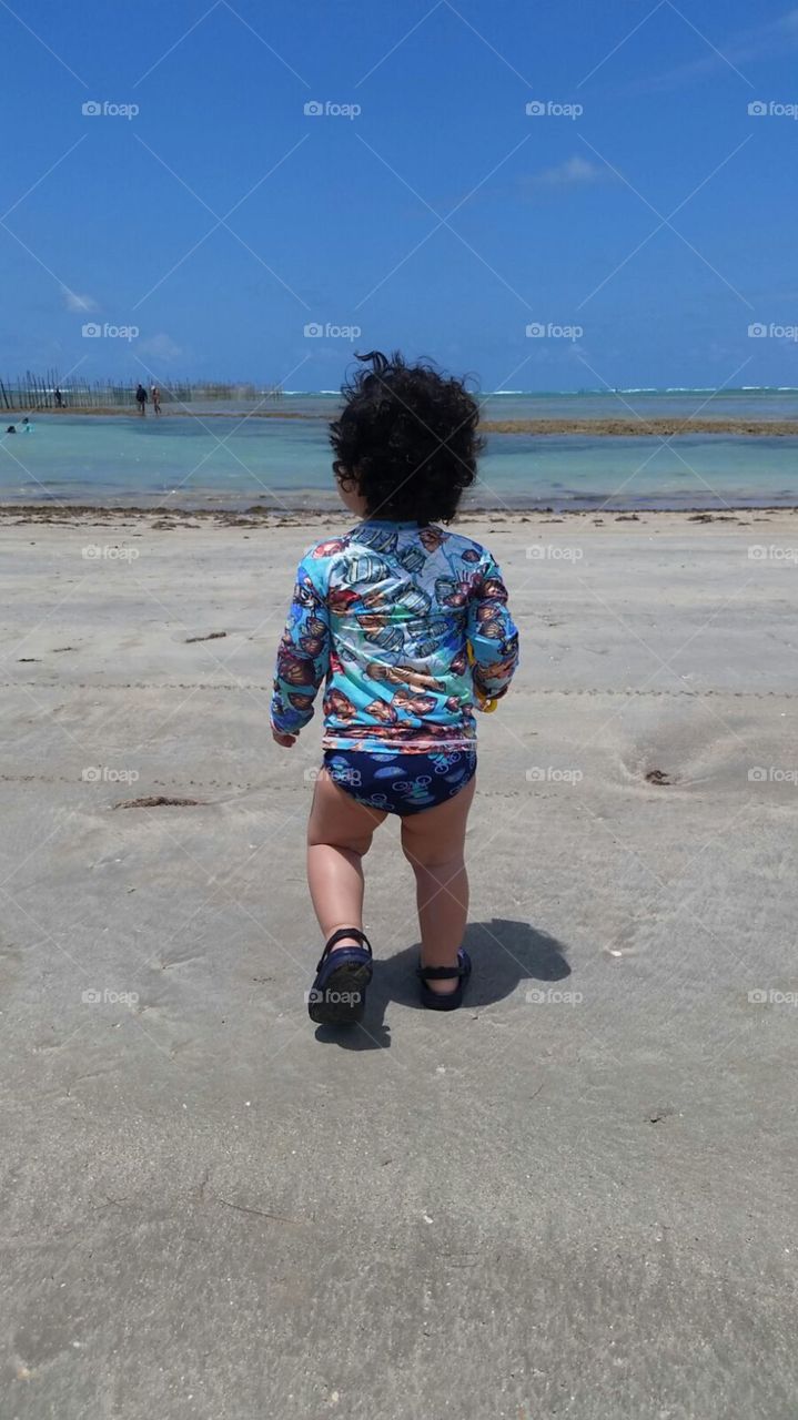 Primeiro encontro com o mar...