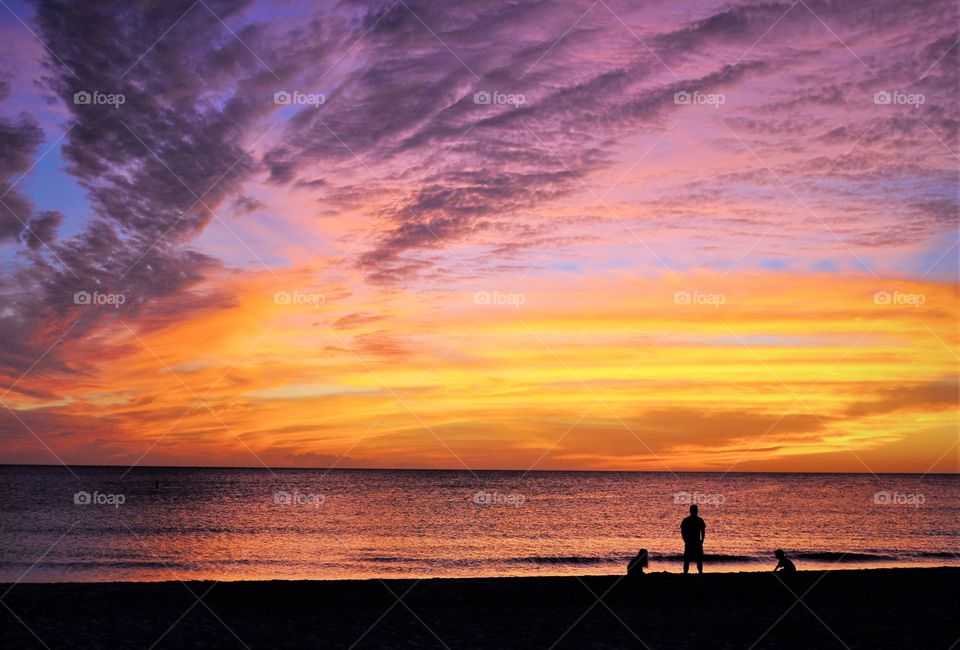 Amazing sunset, Siesta Beach Florida 