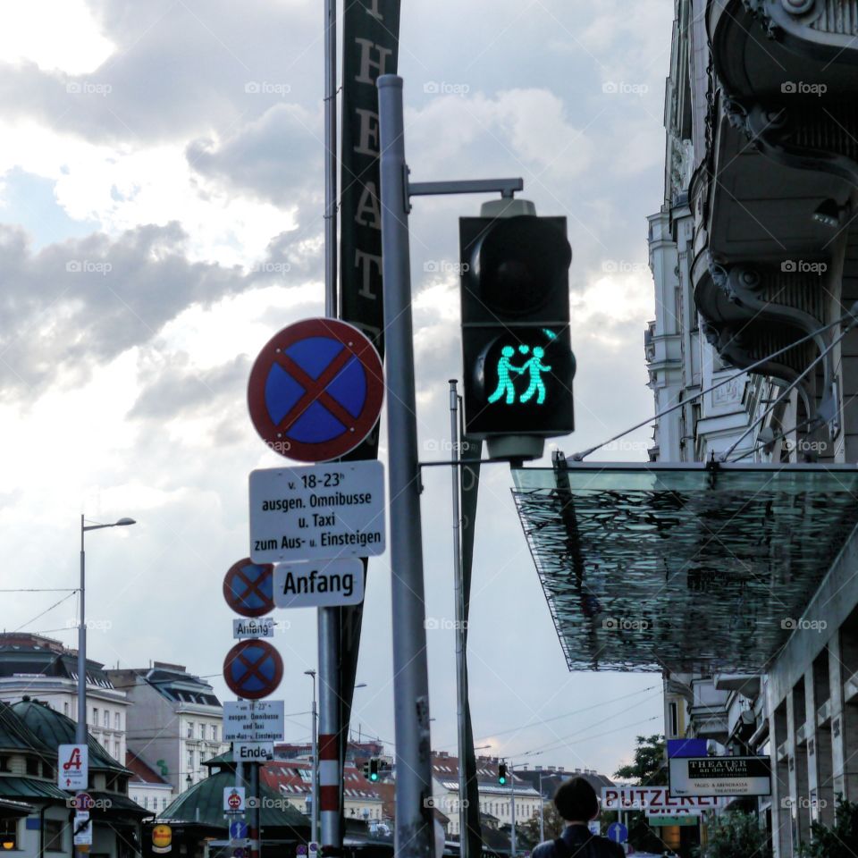 LGBT Friendly Crosswalk. Vienna September 2015